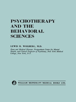 cover image of Psychotherapy and the Behavioral Sciences